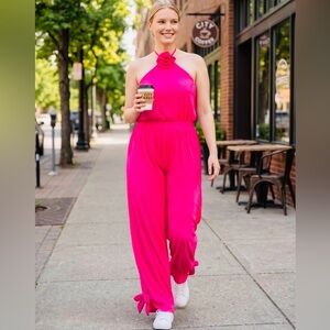 MSK Hot Halter Jumpsuit